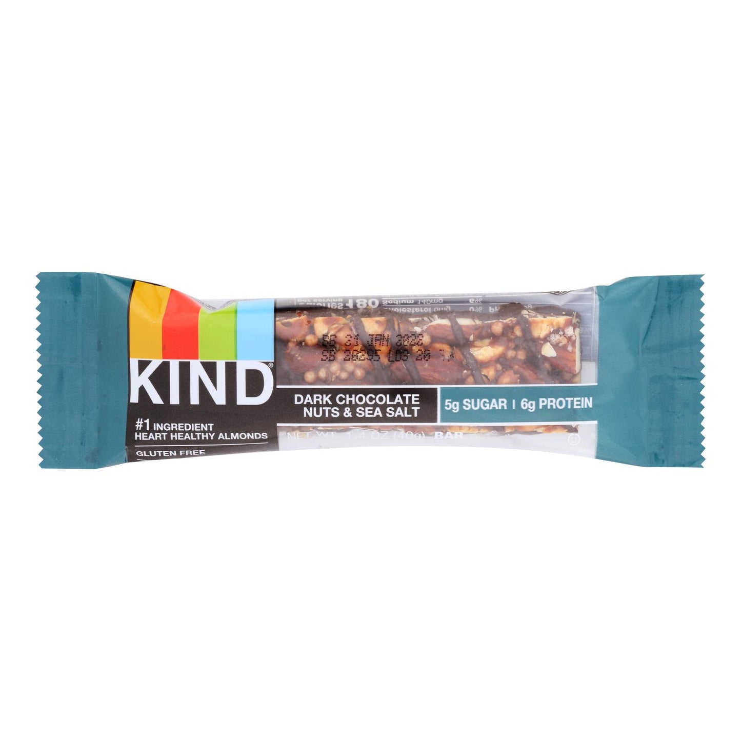 Kind - Barra de chocolate negro con nueces y sal marina - Caja de 12 - 1,4 onzas