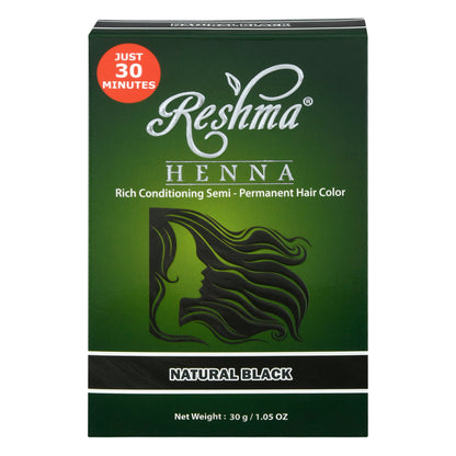 Reshma Beauty - Tinte para el cabello semipermanente negro - 1 unidad - 05 onzas líquidas