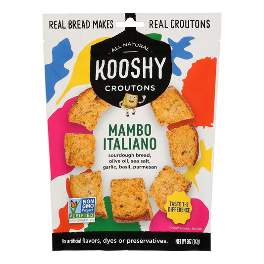 Croutons Kooshy - Croutons Mambo Italian - Caja de 6-5 onzas