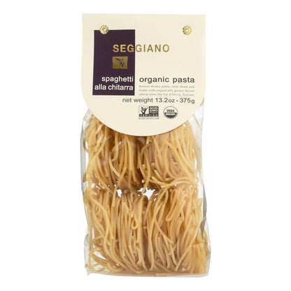 Seggiano - Pasta Espaguetis Orgánicos Alla Chitarra - Caja De 6 - 13.2 Onzas