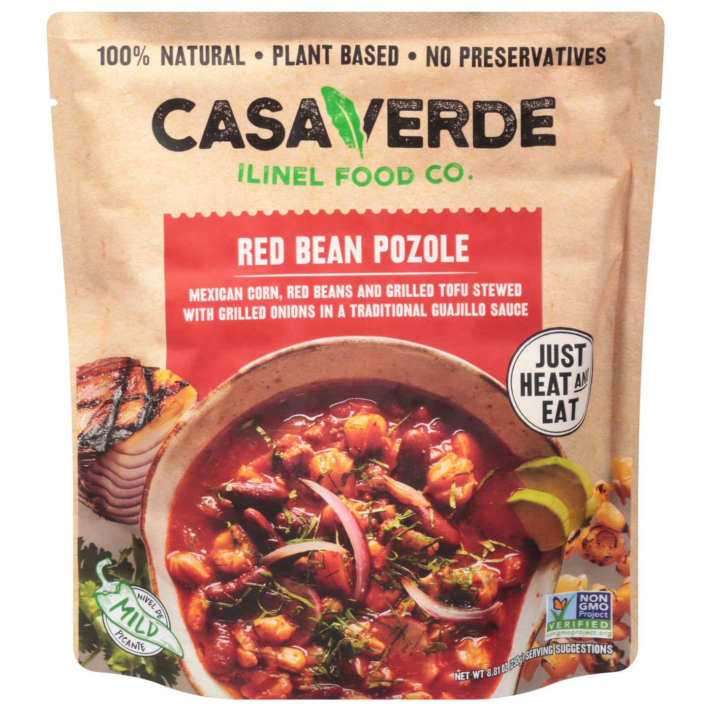 Casa Verde - Pozole Red Bean - Caja de 6-8.81 onzas