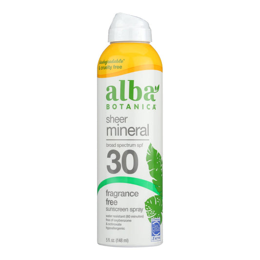 Alba Botanica - 面部矿物防晒喷雾 Spf 30 - 1 支 - 5 液量盎司