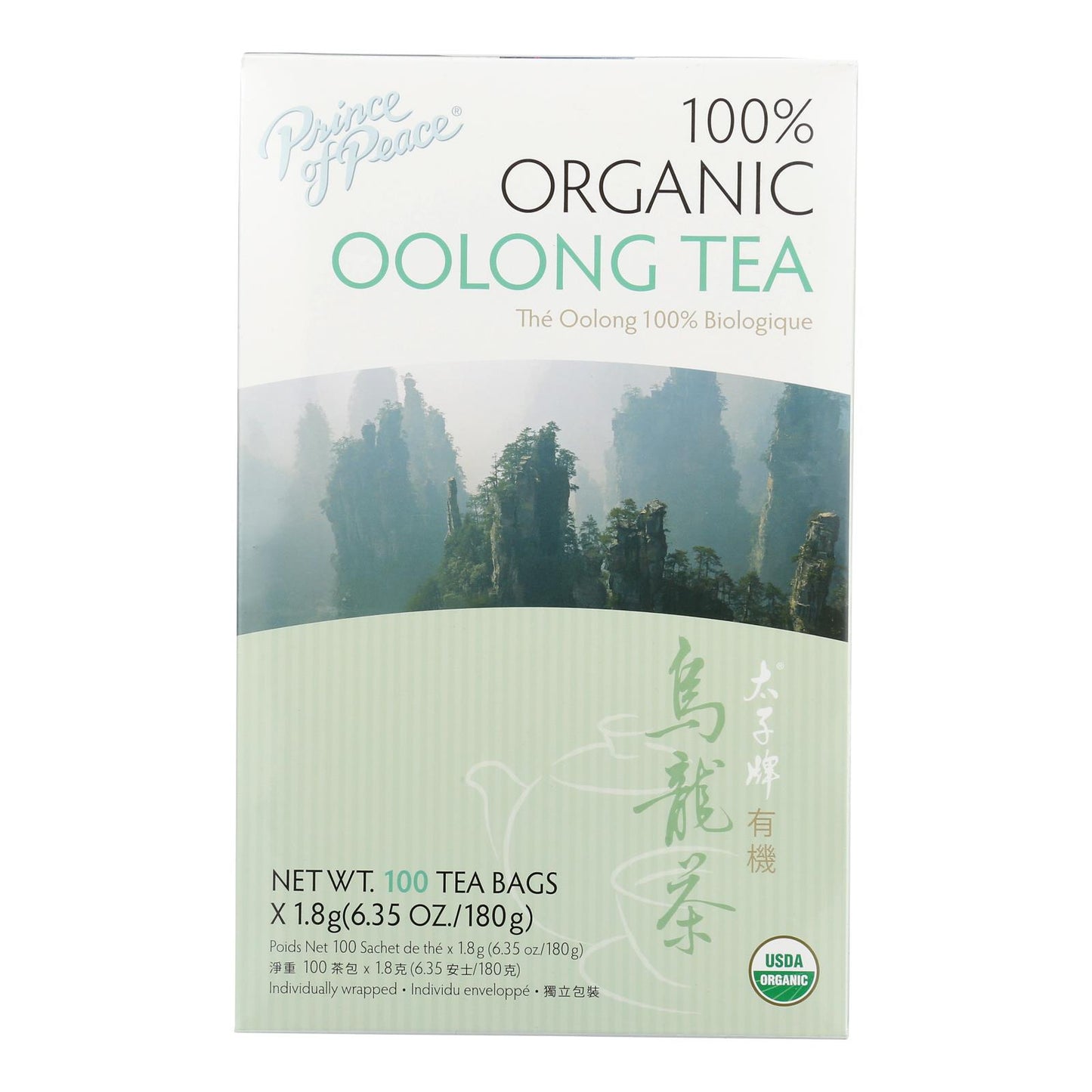 Príncipe de la Paz - Té Oolong orgánico - 1 unidad - 100 bolsas