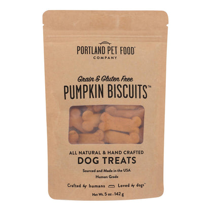 Portland Pet Food Company - Golosinas para perros con sabor a galleta de calabaza - Caja de 6 de 5 oz