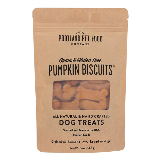 Portland Pet Food Company - Golosinas para perros con sabor a galleta de calabaza - Caja de 6 de 5 oz