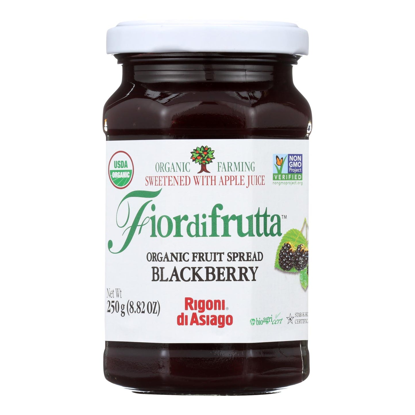 Crema de moras y zarzamoras Fiordifrutta - Caja de 6 - 8,82 oz