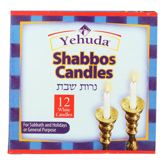 Velas de Shabat Matzo de Yehuda - Caja de 24 - 12 unidades