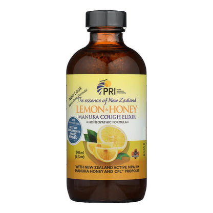 Elixir para la tos con limón y miel de Manuka de Pacific Resources International - 1 unidad - 8 oz