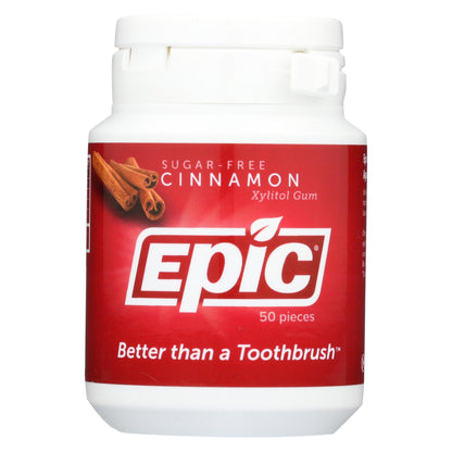 Epic Dental - Chicle con xilitol y canela - 50 unidades