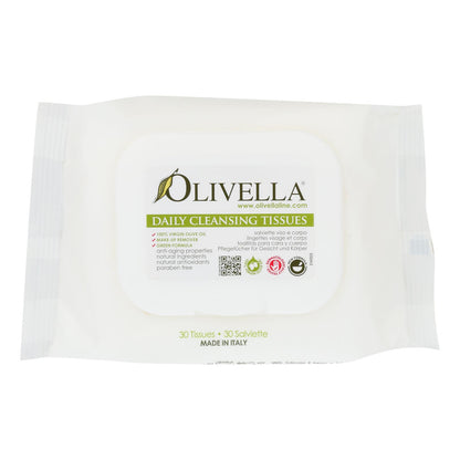 Toallitas limpiadoras faciales diarias Olivella - 30 toallitas