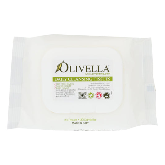 Toallitas limpiadoras faciales diarias Olivella - 30 toallitas