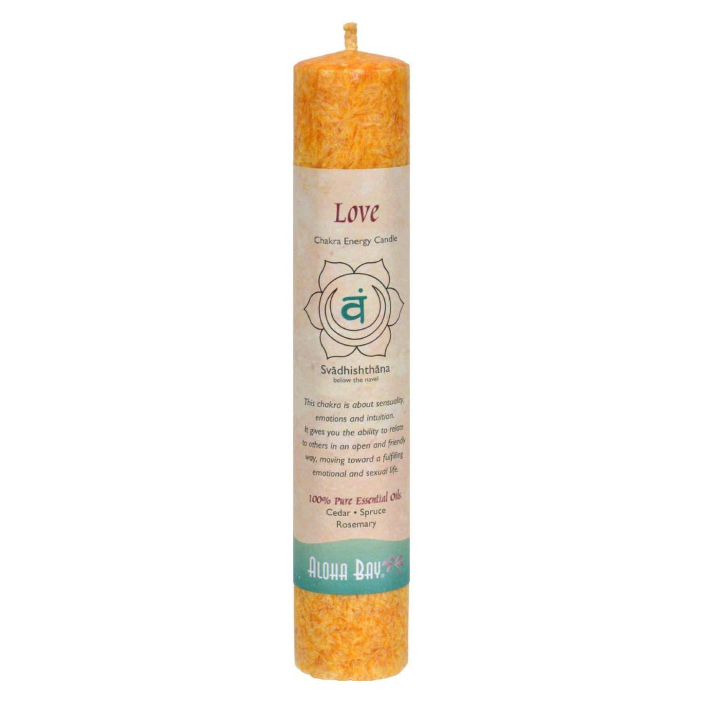 Aloha Bay - Chakra Pillar Candle Love - 1 Candle