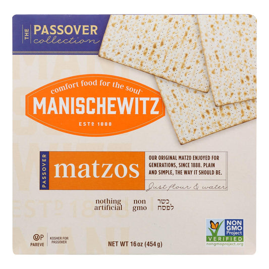 Manischewitz - Matzo 1s - Caja de 30 - 1 libra.