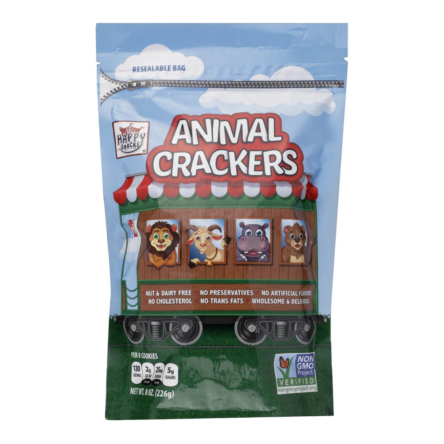 Happy Snacks - Galletas con forma de animales de circo - Caja de 6 - 8 oz