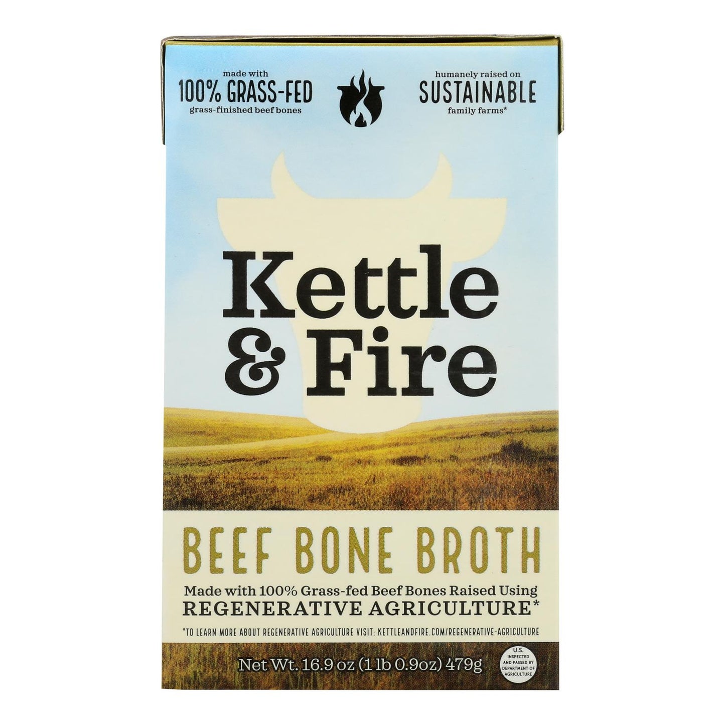 Kettle And Fire - Bone Broth Beef Rgentv - Case Of 6-16.9 Oz