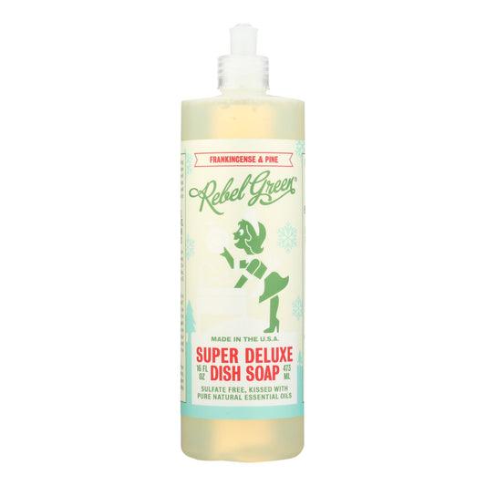 Rebel Green - Liquid Dish Soap - Frankincense And Pine - Case Of 4 - 16 Fl Oz.