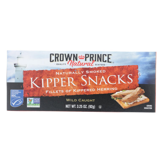 Crown Prince Kipper 零食 - 低钠 - 一箱 18 包 - 3.25 盎司。