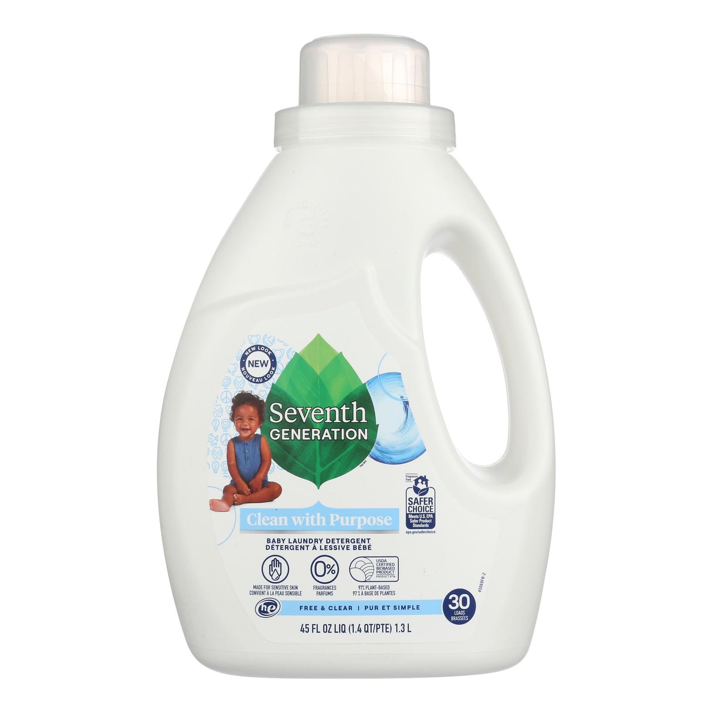 Seventh Generation - Liquid Laundry Baby Free Clear - Case Of 6-45 Fz