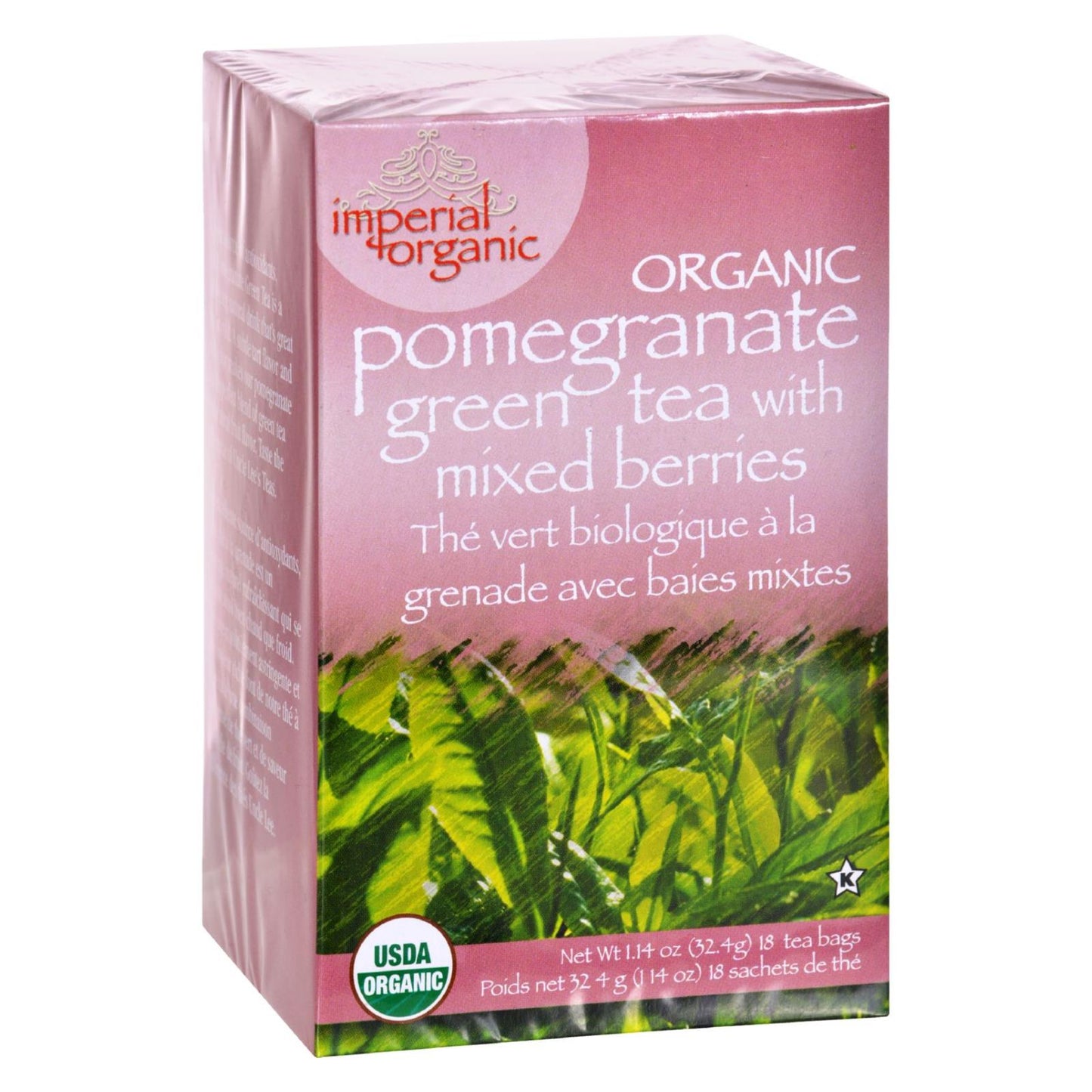 Uncle Lee's Imperial Organic Pomegranate Green Tea With Mixed Berries - 18 Tea Bags