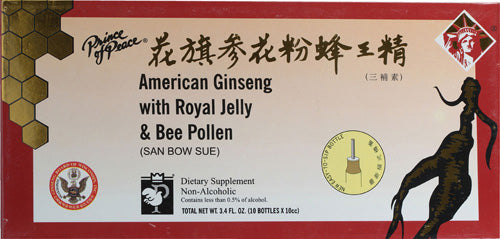 Extracto de ginseng americano Príncipe de la paz - Ryl Jlly B Plln - 10 cc - 10 unidades