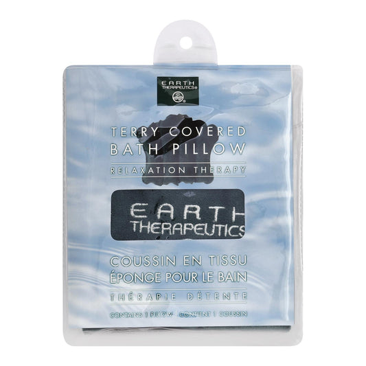 Almohada de baño con cubierta de felpa de Earth Therapeutics, color verde oscuro (1 almohada)