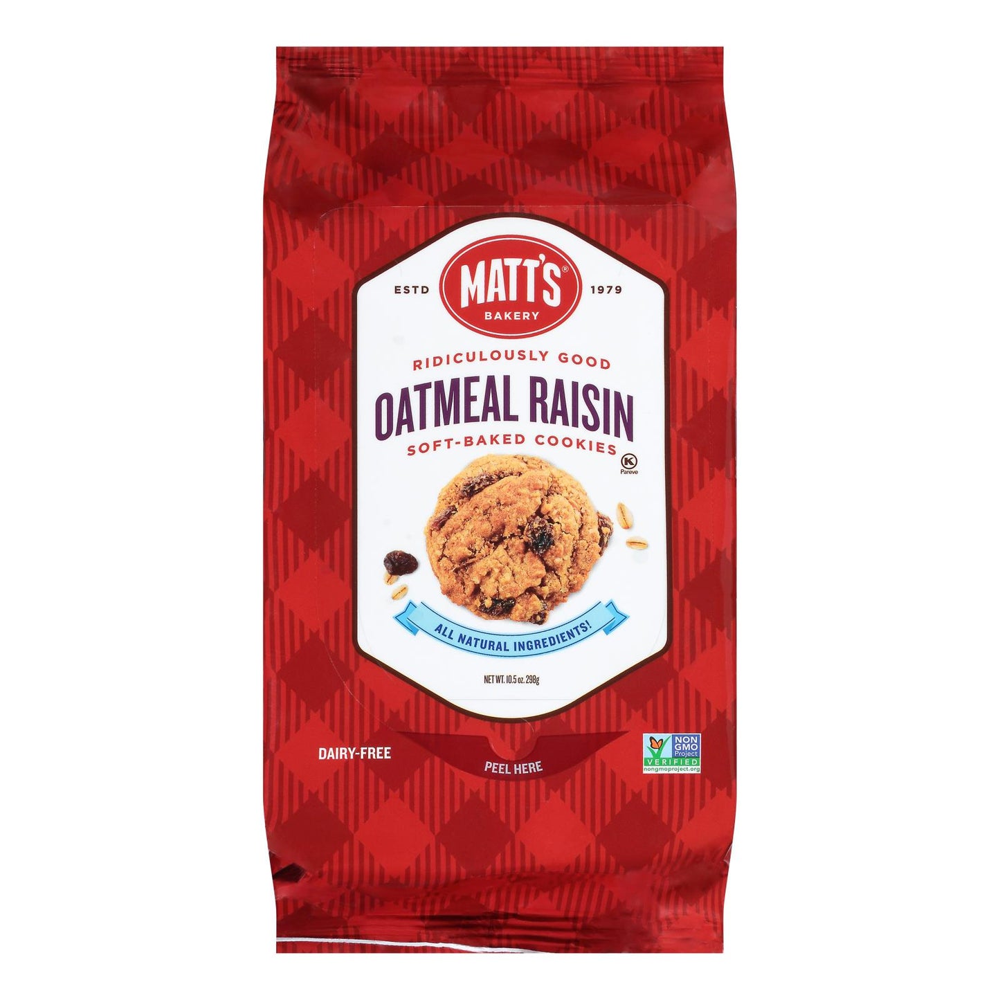 Galletas de Matt - Galletas de avena con pasas - Caja de 6 - 10,5 oz