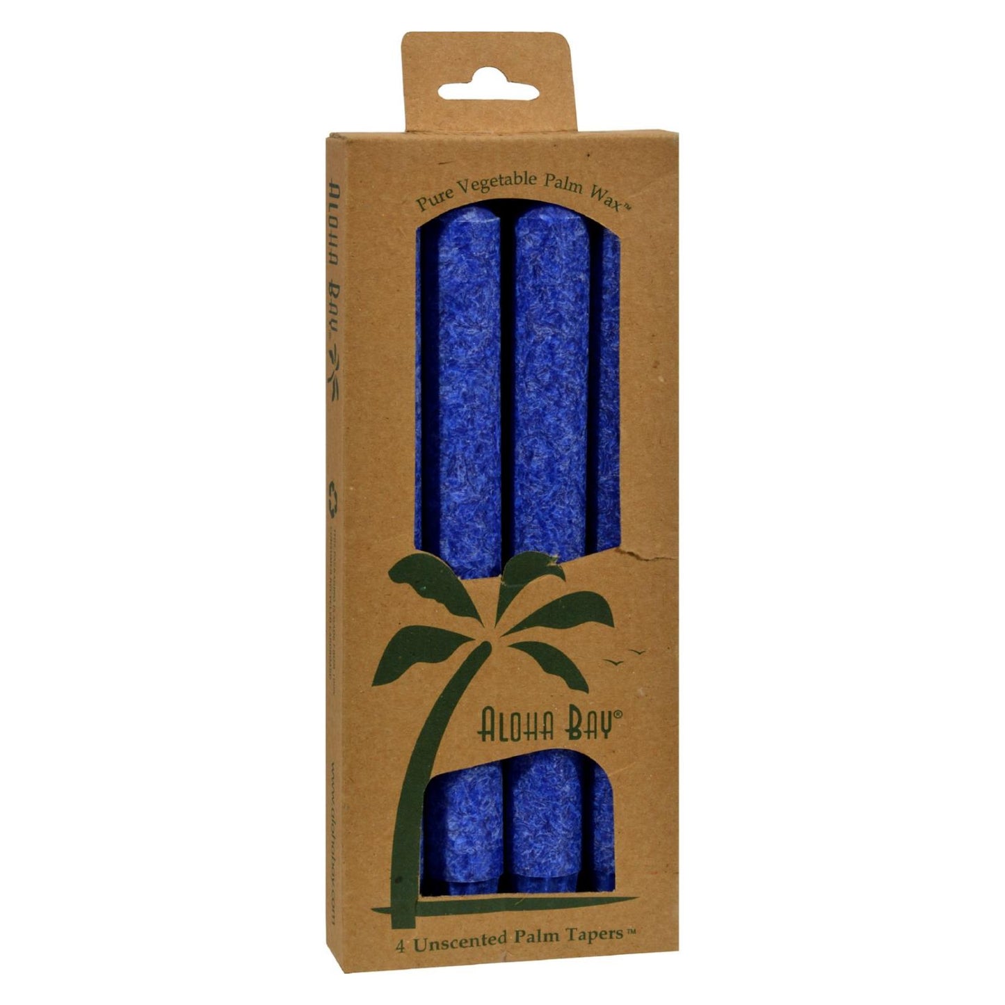 Aloha Bay - Velas decorativas con forma de palmera - Azul real - 4 velas