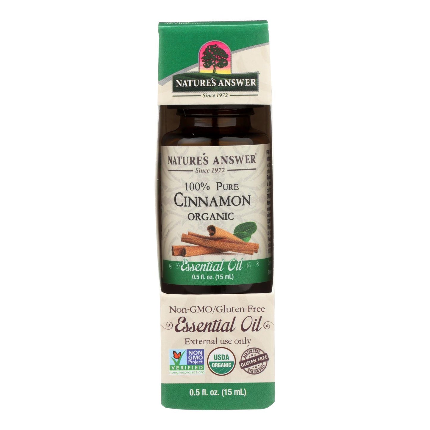 Nature's Answer - Organic Essential Oil - Cinnamon - 0.5 Oz.