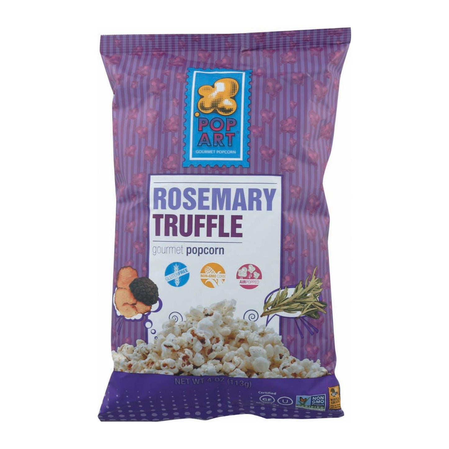 Palomitas de maíz gourmet Pop Art - Trufa de romero - Caja de 9 - 4 oz.