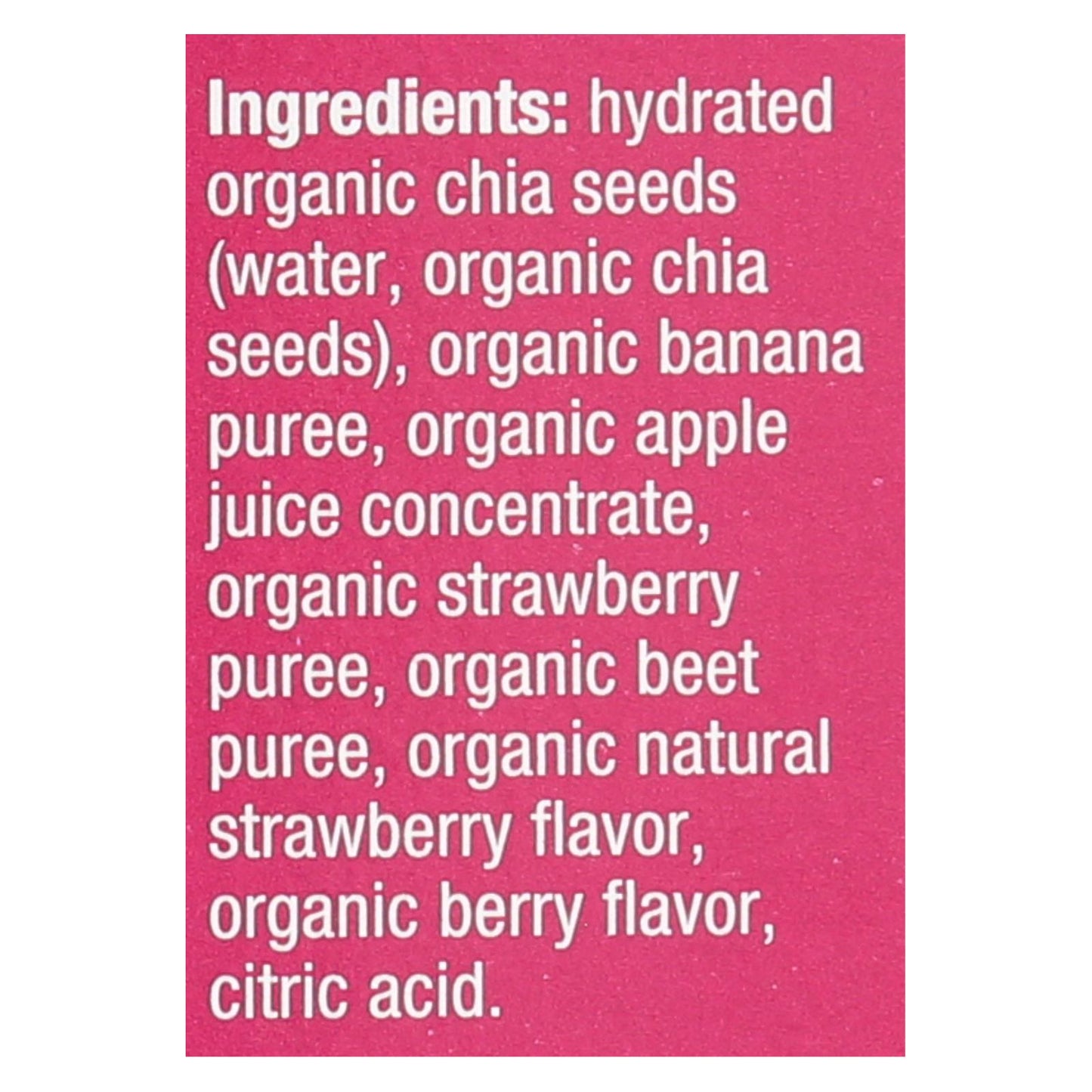 Mamma Chia Organic Squeeze Vitality Snack - Strawberry Banana - Case Of 6 - 3.5 Oz.