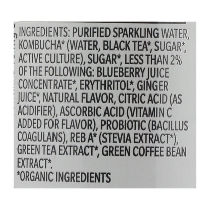 Bebida gaseosa de kombucha orgánica Koe Kunbucha - Caja de 12 - 12 Fz