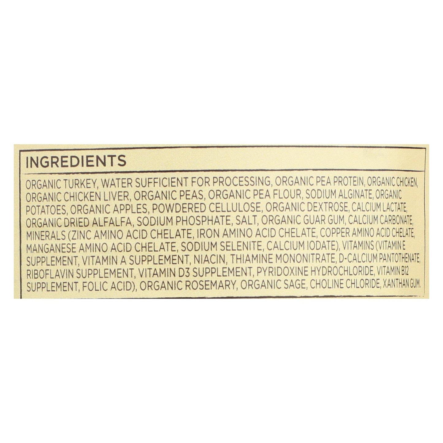 Alimento orgánico para perros adultos Castor and Pollux - Pavo y pollo picados - Caja de 12 - 12,7 oz.