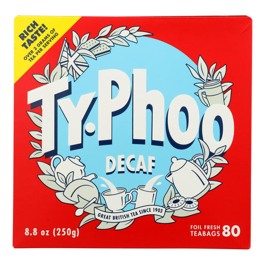 Typhoo Tea - 脱咖啡因茶 - 6 盒装 - 80 支