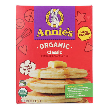 Make Annie's Organic Pancake & Waffle Mix And  - Case Of 8 - 26 Oz