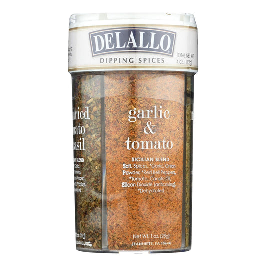 Especias para untar Delallo, cuatro variedades, caja de 12, 3,31 oz