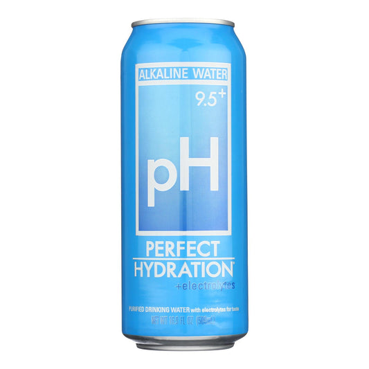 Hidratación perfecta - Agua alcalina pH 9,5 + electrolitos - Caja de 24 - 16,9 Fz
