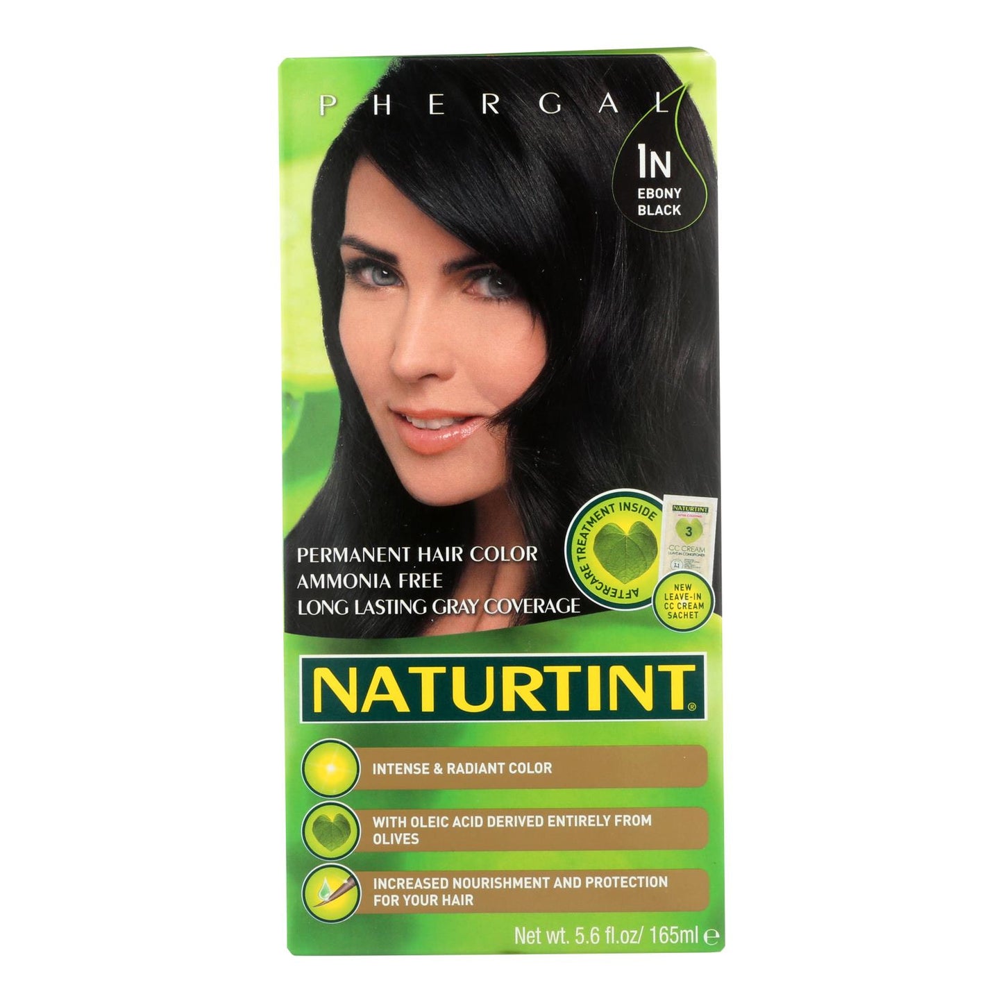 Tinte para cabello Naturtint - Permanente - 1n - Negro ébano - 5,28 oz