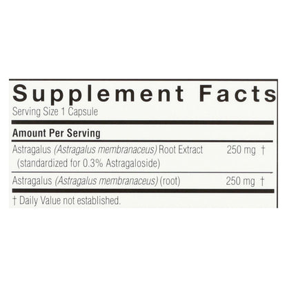 Nature's Answer - Astragalus Root Extract - 60 Vegetarian Capsules