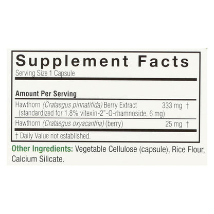 Nature's Answer - Extracto de hoja de espino - 60 cápsulas vegetarianas