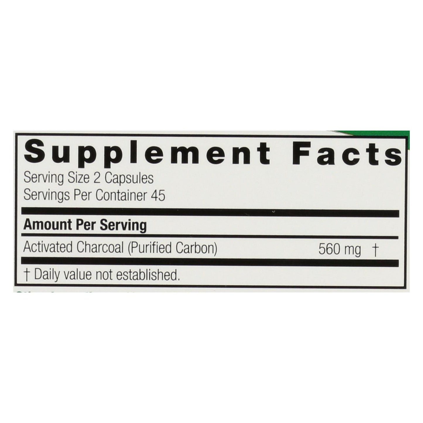 Nature's Answer - Charcoal - Activated Purified - 90 Softgels