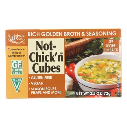 Cubitos de caldo natural Edwards and Sons, sin Chick N, 2,5 oz, caja de 12