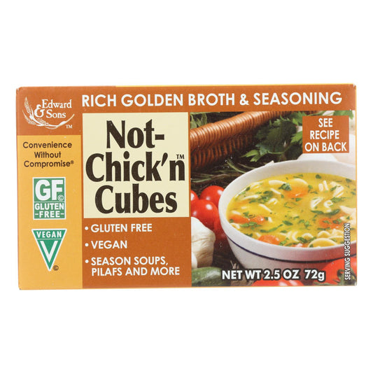 Cubitos de caldo natural Edwards and Sons, sin Chick N, 2,5 oz, caja de 12