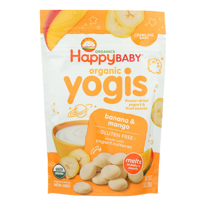 Happy Baby Happymelts Organic Yogurt Snacks For Babies And Toddlers Banana Mango - 1 Oz - Case Of 8