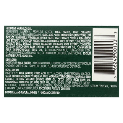 Tinte permanente para el cabello en gel a base de hierbas Herbatint 1n negro - 135 ml