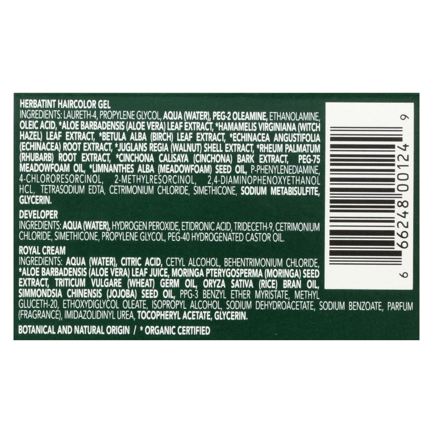 Tinte permanente para el cabello en gel a base de hierbas Herbatint, 6c, rubio ceniza oscuro, 135 ml