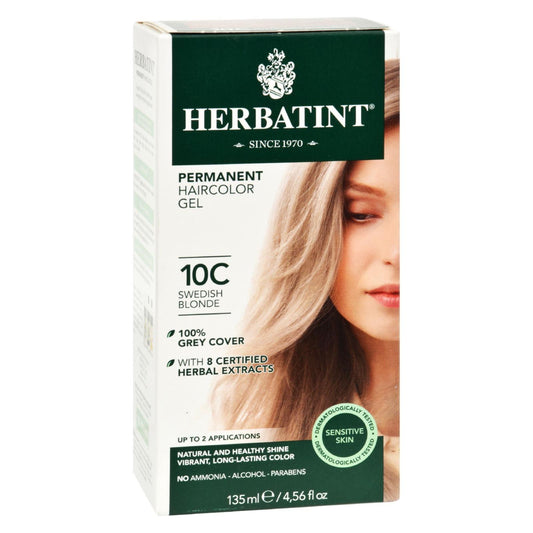 Kit de coloración para el cabello Herbatint rubio sueco ceniza 10c - 1 kit