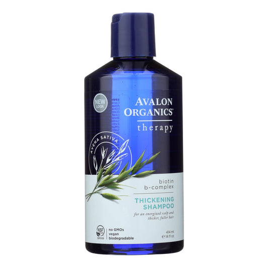 Champú espesante con terapia de complejo B y biotina de Avalon Organics, 14 onzas líquidas