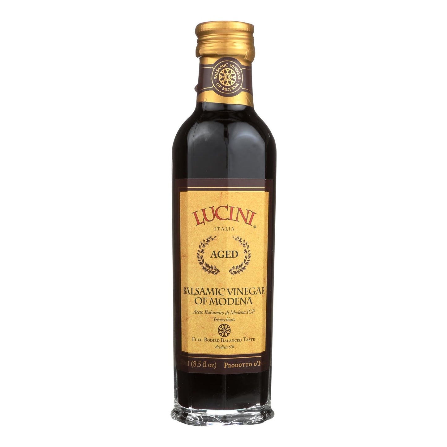 Lucini Italia Gran Riserva Vinagre Balsámico De Módena - Caja De 6 - 8.5 Fl Oz.