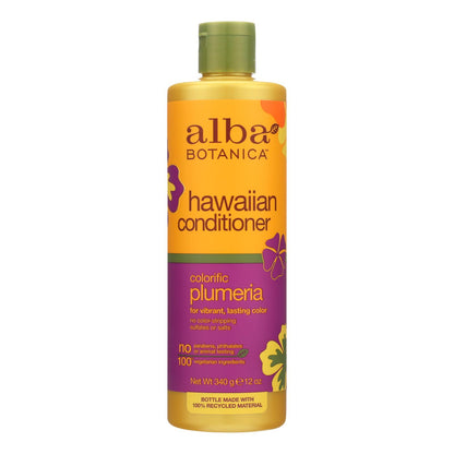 Alba Botanica - Hawaiian Hair Conditioner - Plumeria - 12 Fl Oz