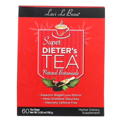 Té Laci Le Beau Super Dieter's Tea con ingredientes botánicos totalmente naturales - 60 bolsitas de té
